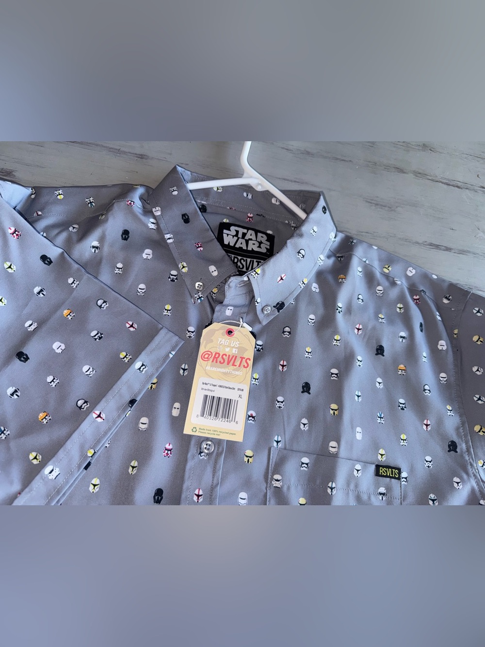 NWT RSVLTS Star Wars Lil Troopers KUNUFLEX Shirt Men’s XL